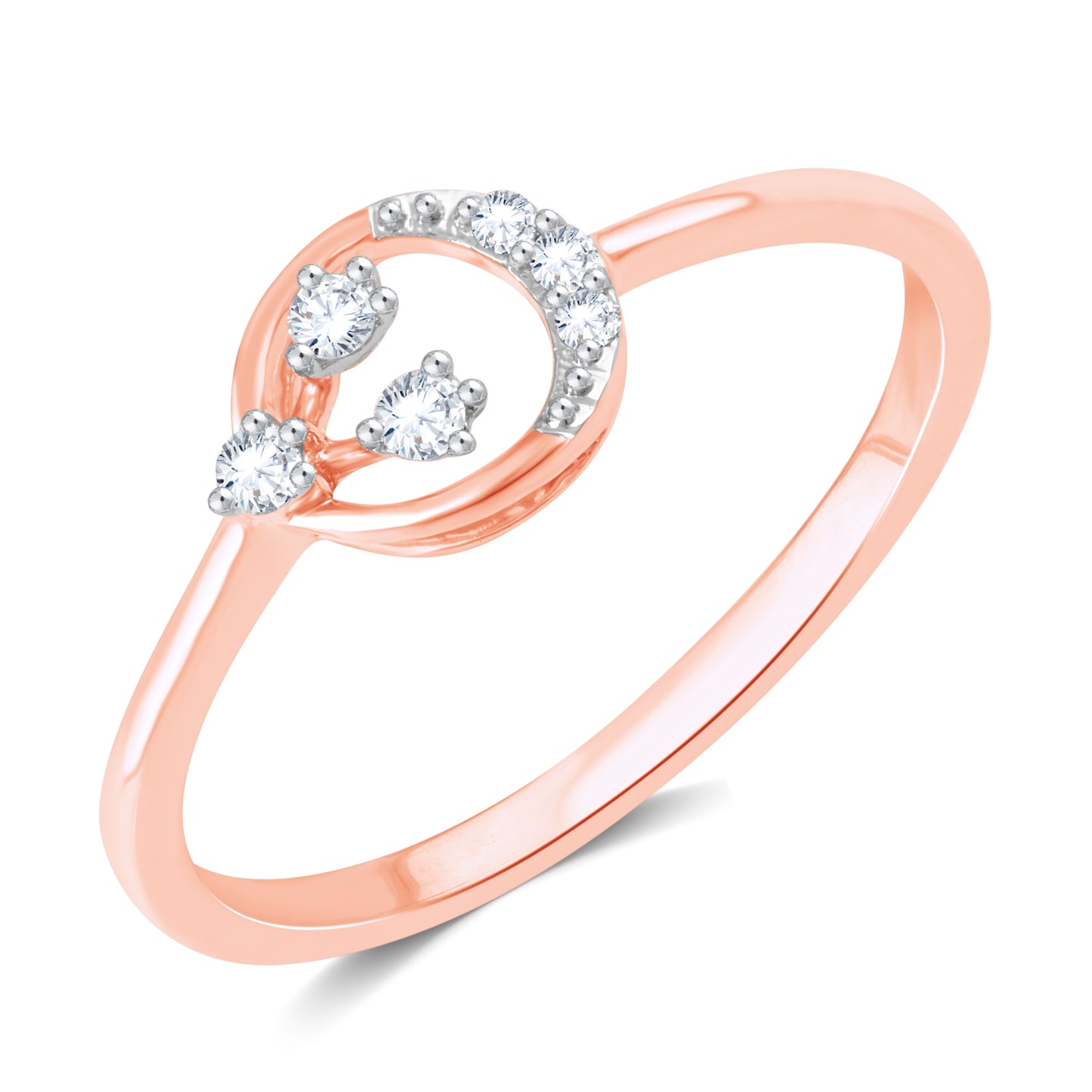 Diamond Ring for her in Rose Gold DPR23019