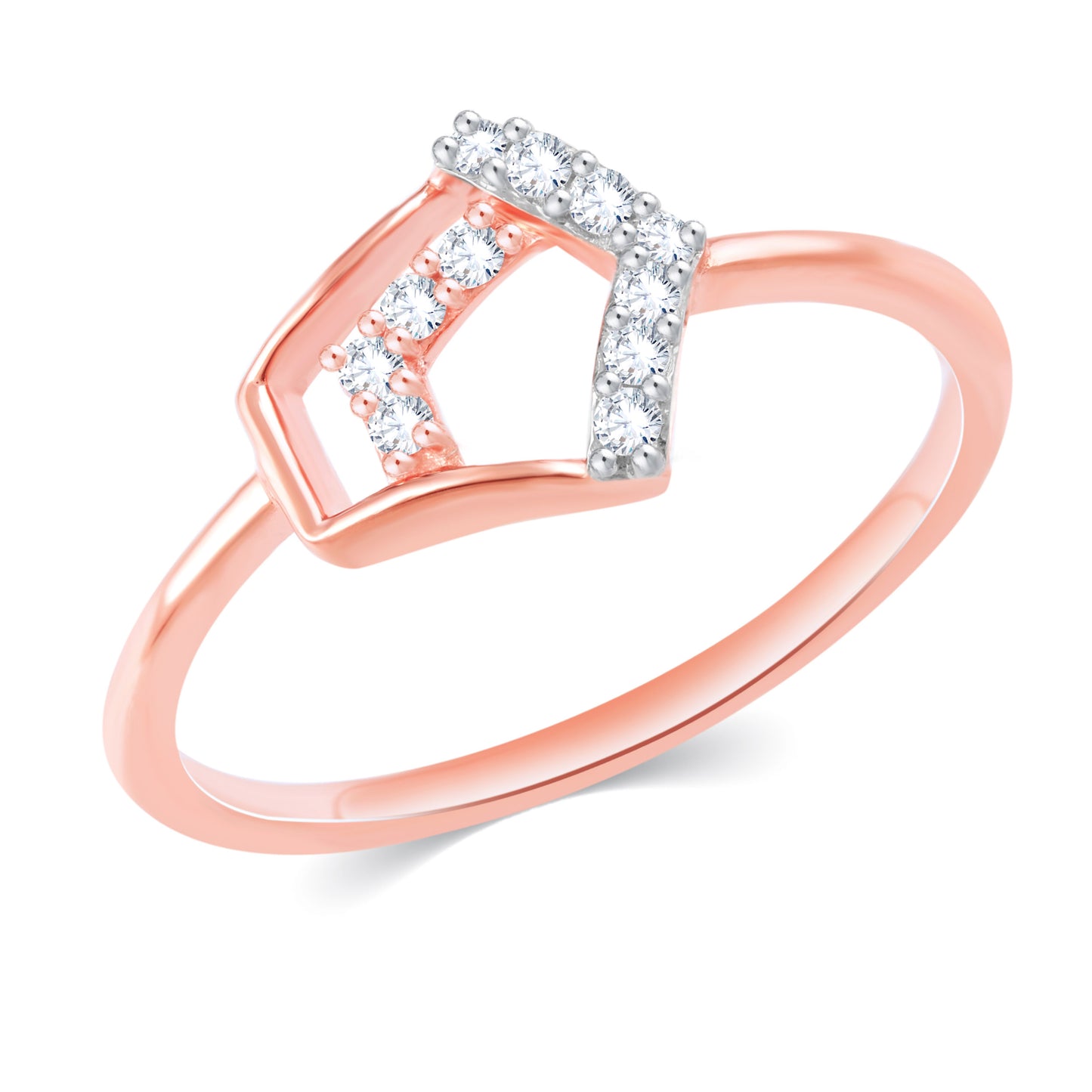 Diamond Ring for her in Rose Gold DPR23028