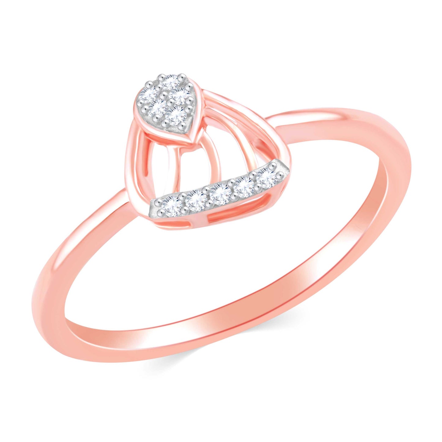 Diamond Ring for her in Rose Gold DPR23034