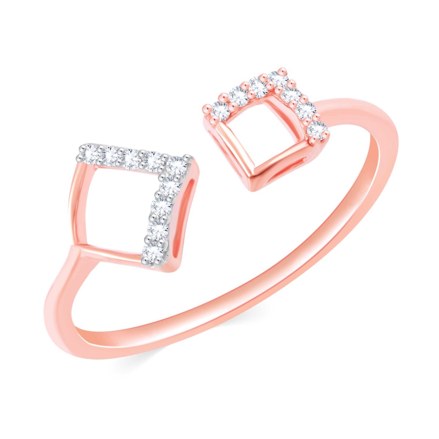 Diamond Ring for her in Rose Gold DPR23037