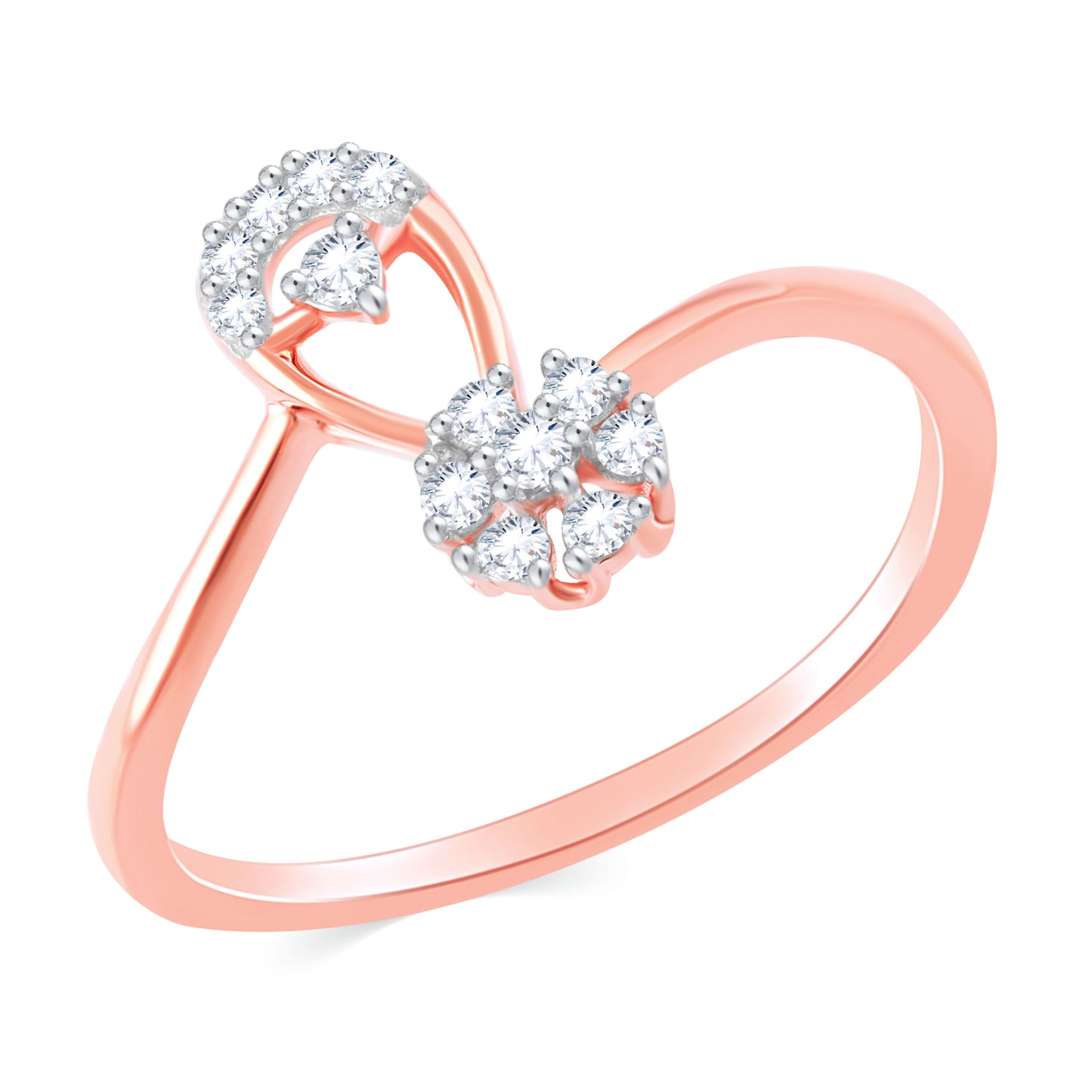 Diamond Ring for her in Rose Gold DPR23042