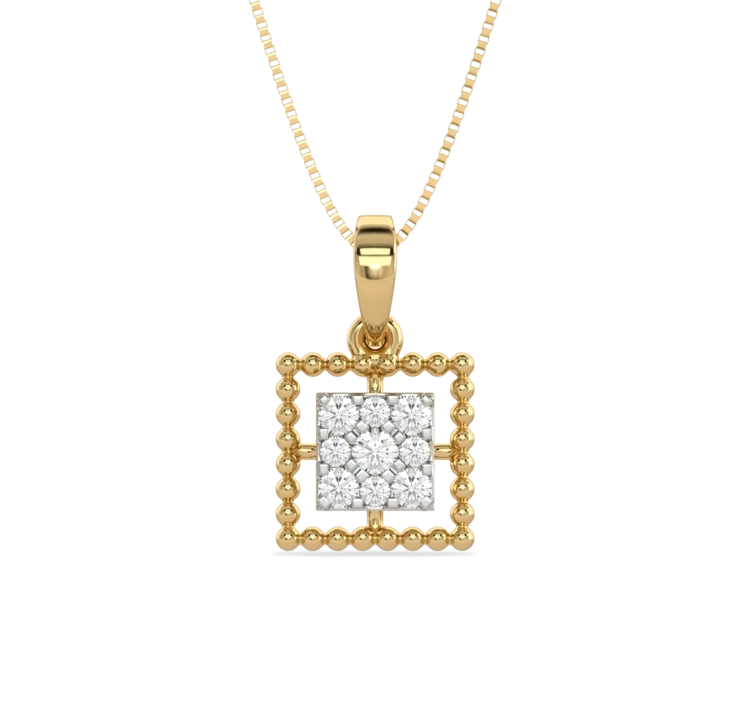 Finese Square Diamond Pendant