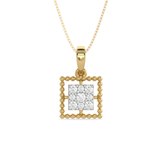 Finese Square Diamond Pendant