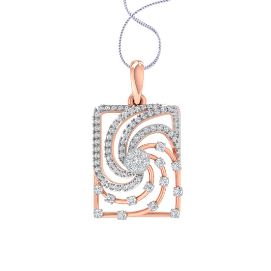 Zeya Square Diamond Pendant