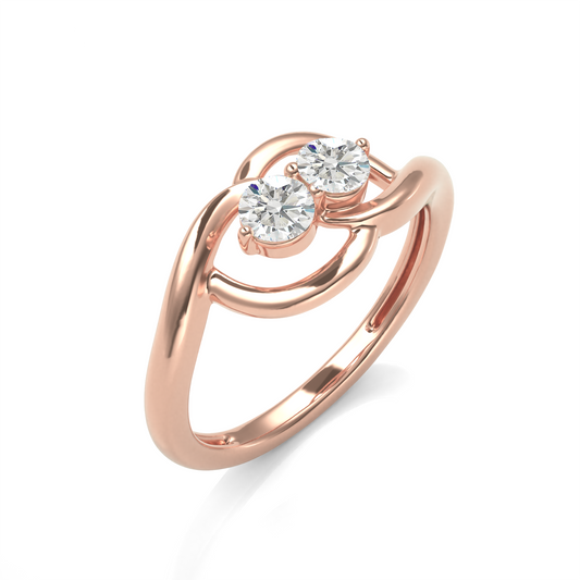 Vesna Twin Solitaire Ring