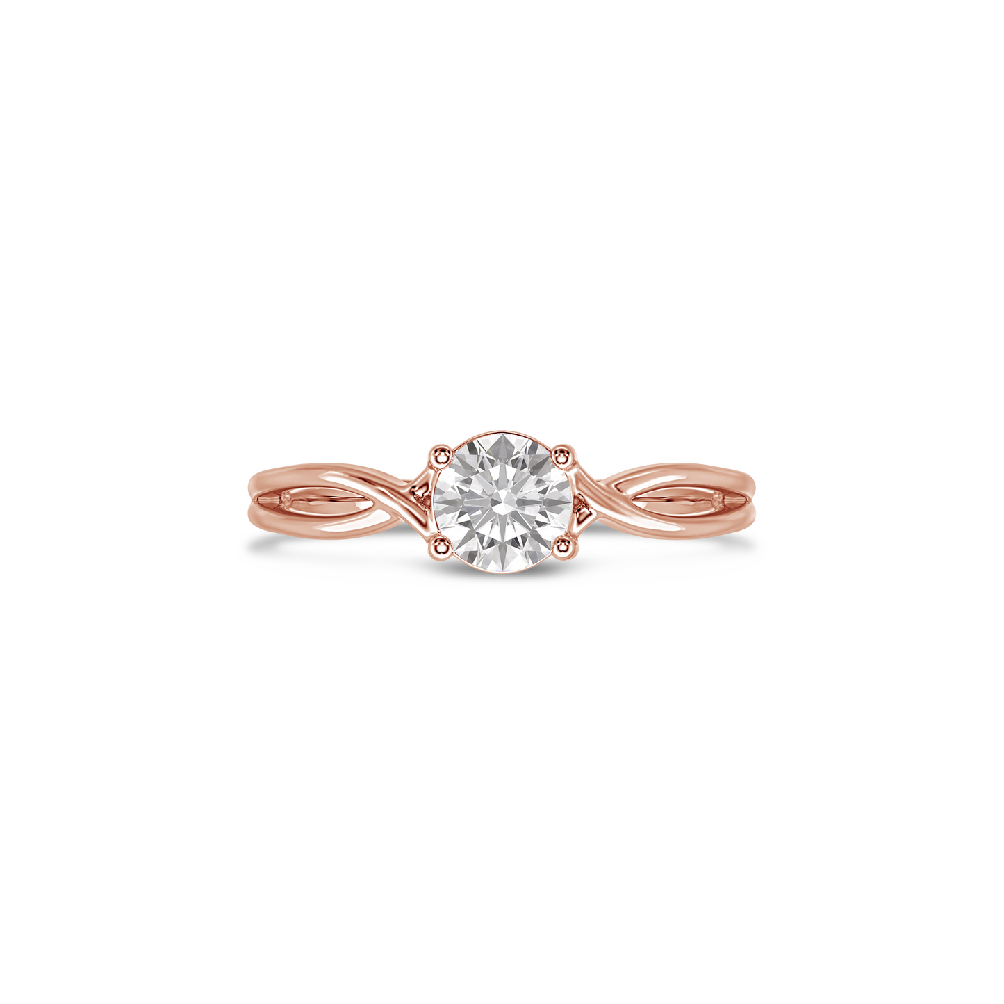 Neora Twisted Diamond Solitaire Ring