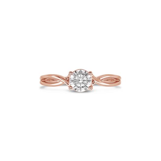 Neora Twisted Diamond Solitaire Ring