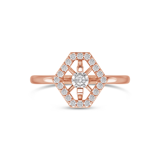 Lyana Hexagon Diamond Ring