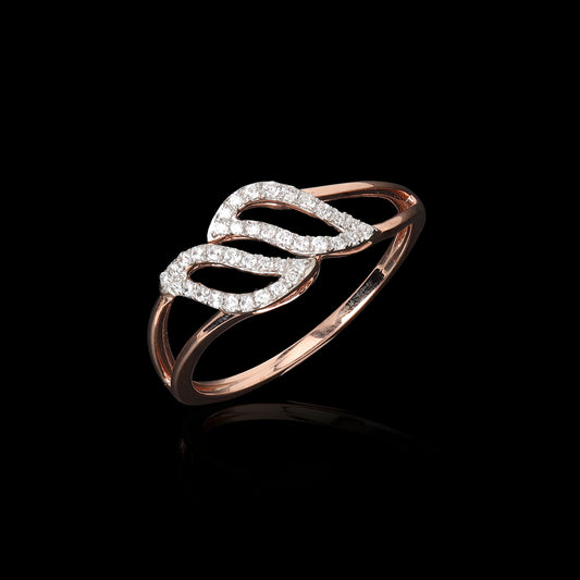 Seela Leaf Diamond Ring