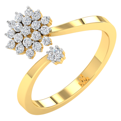 Beena Diamond Open Ring