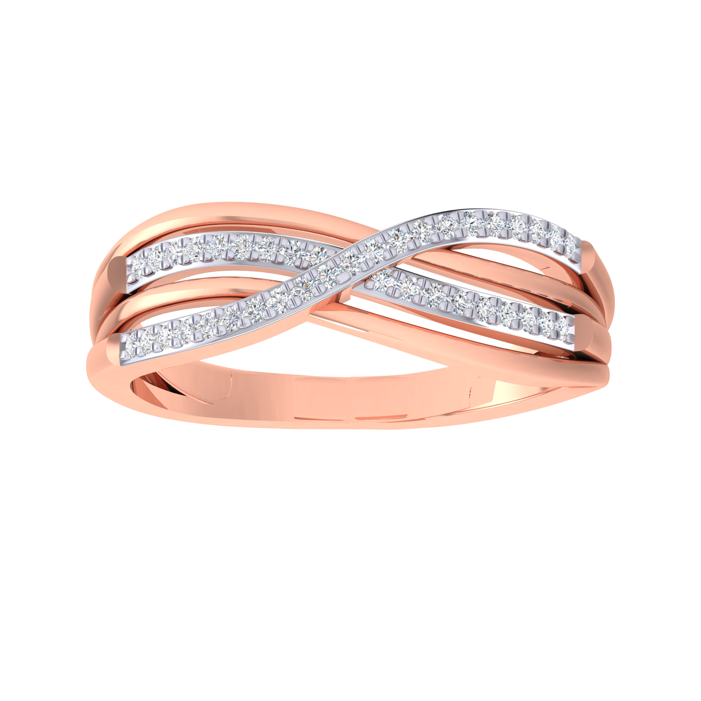 Omana Criss Cross Diamond Ring