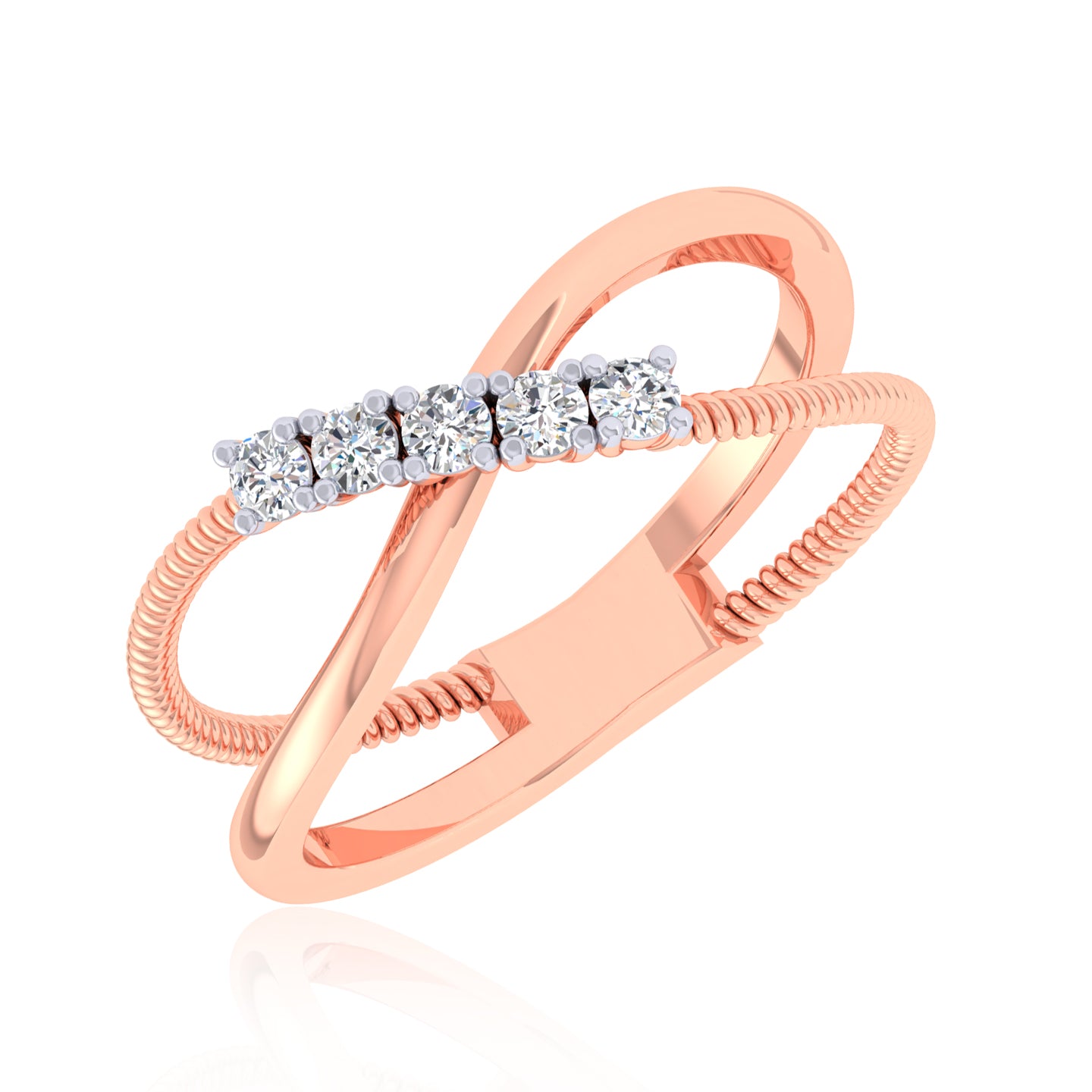 Prisha Criss Cross Diamond Ring