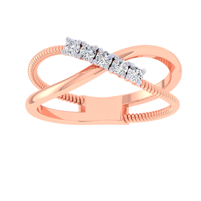 Prisha Criss Cross Diamond Ring