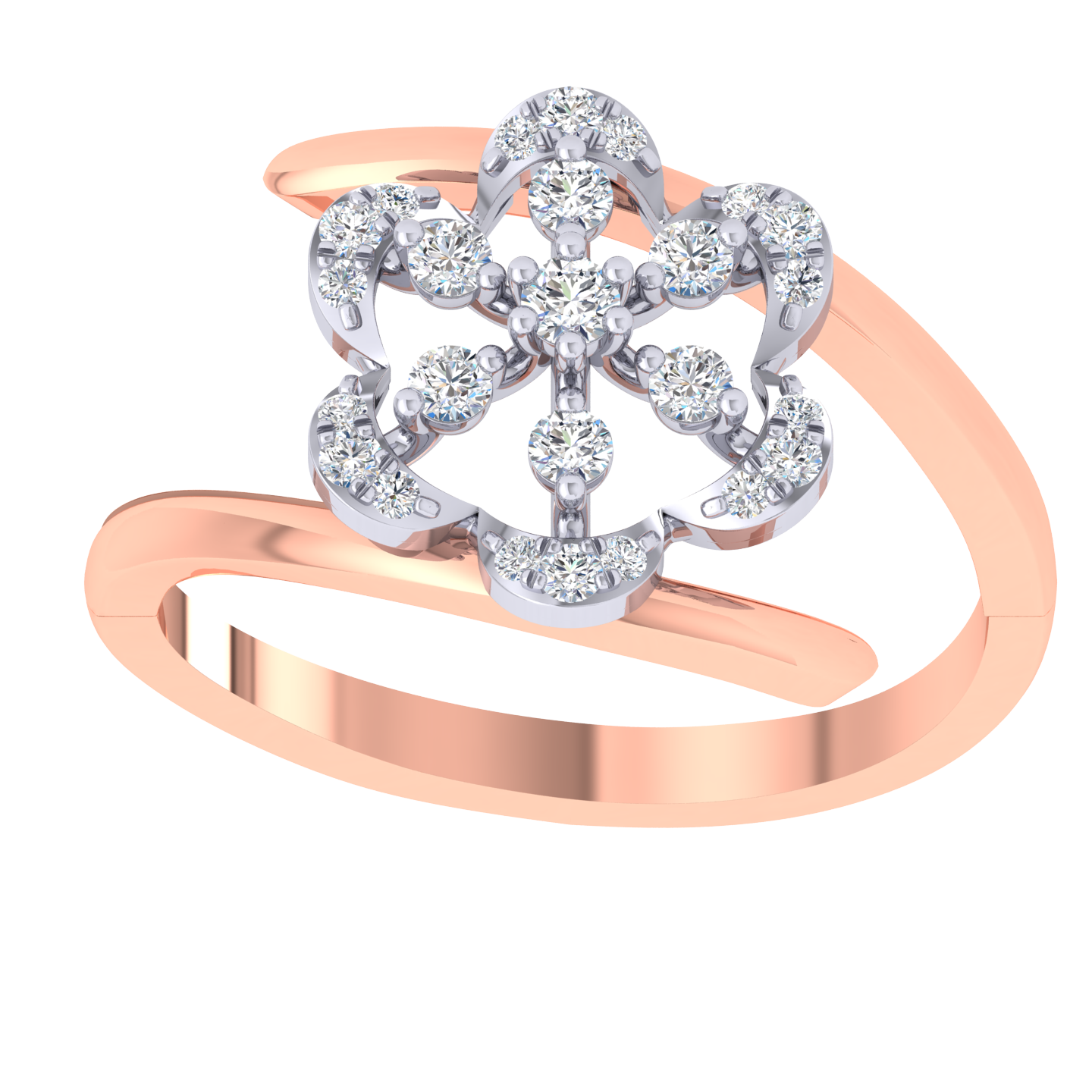 Hema Flower Diamond Ring