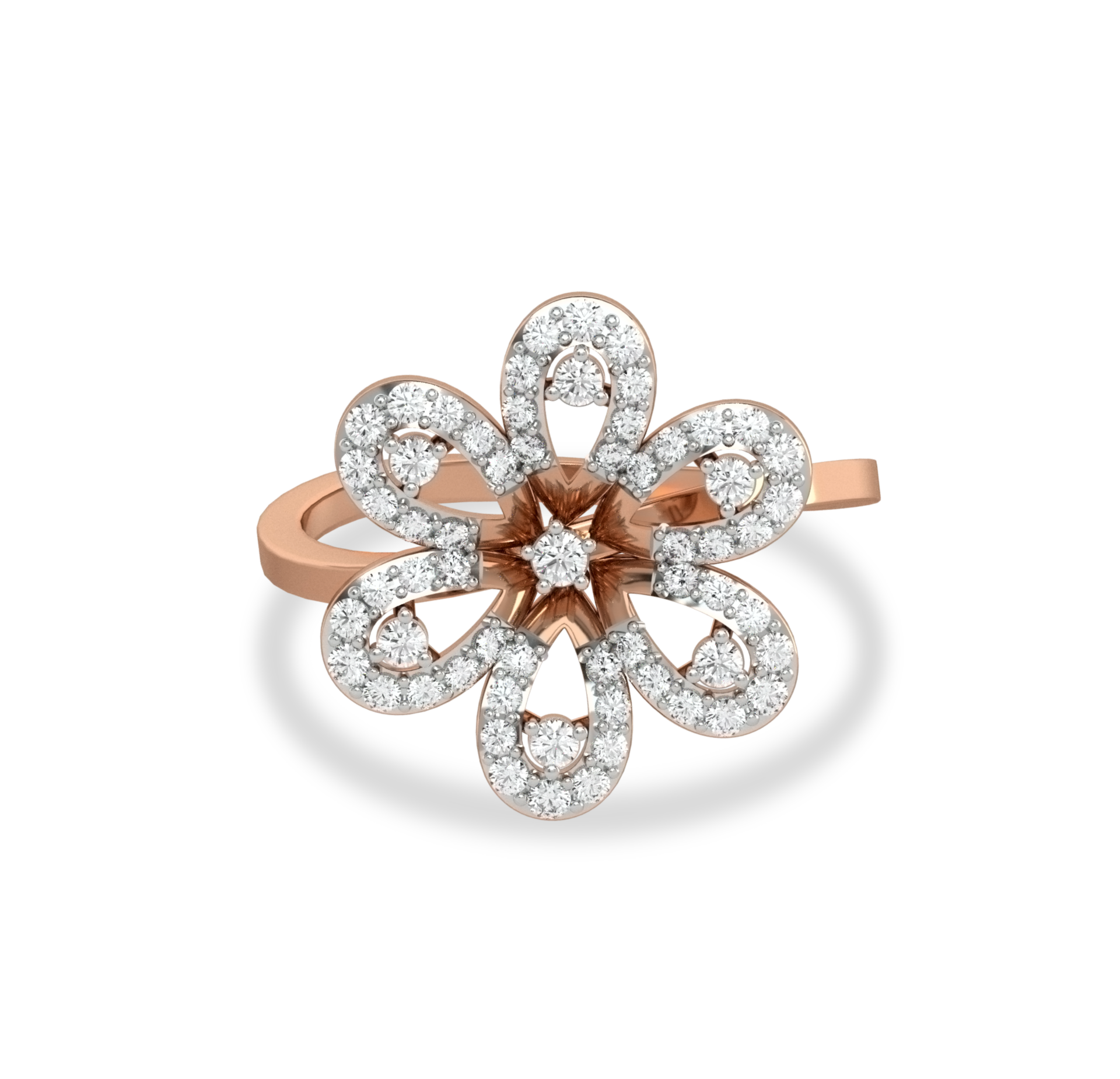 Mariam Flower Diamond Ring – DIVAA by ORRA