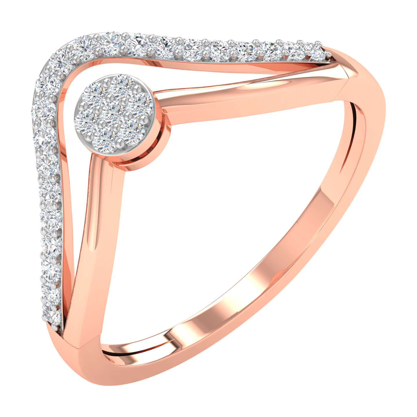 Millie V Shaped Diamond Ring