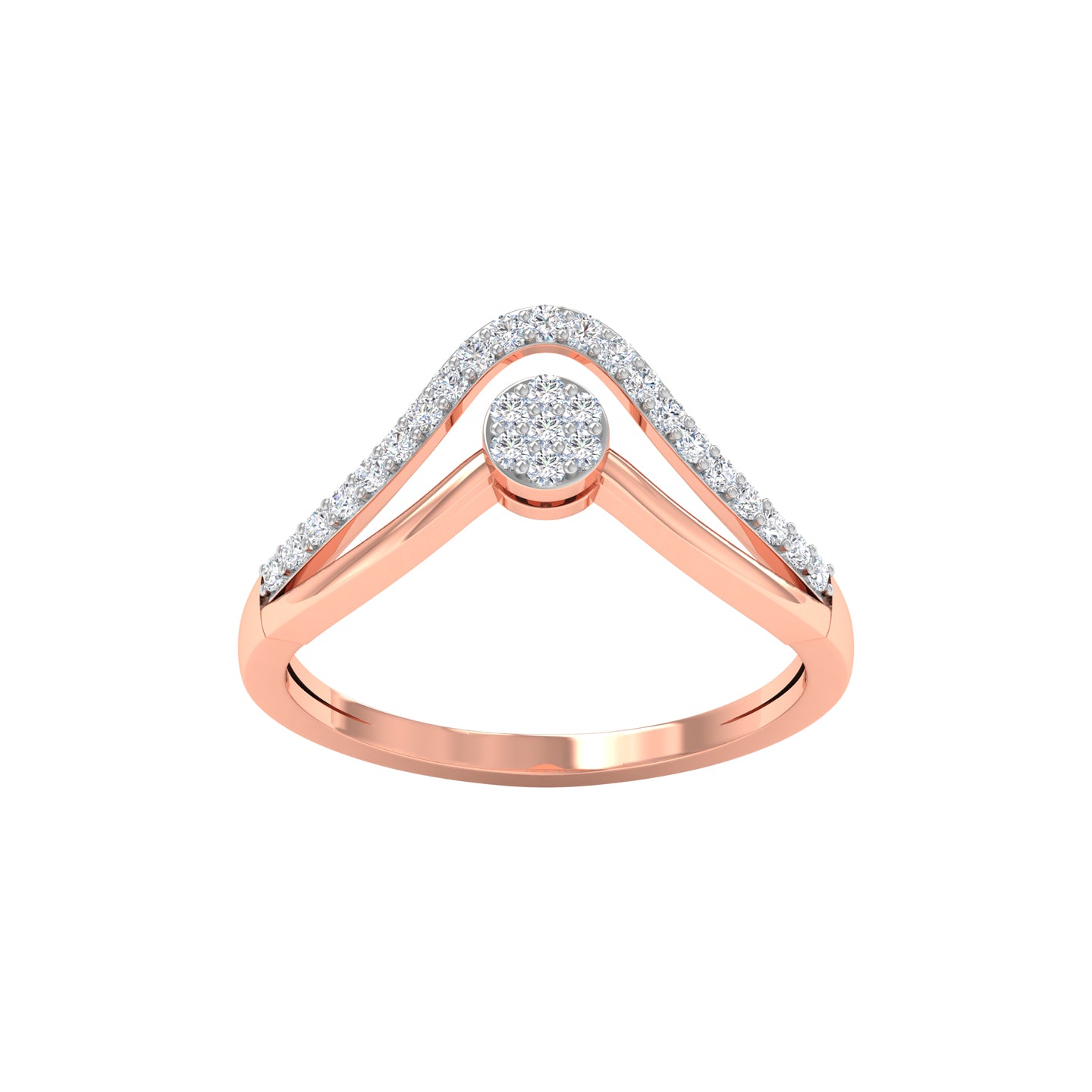 Millie V Shaped Diamond Ring