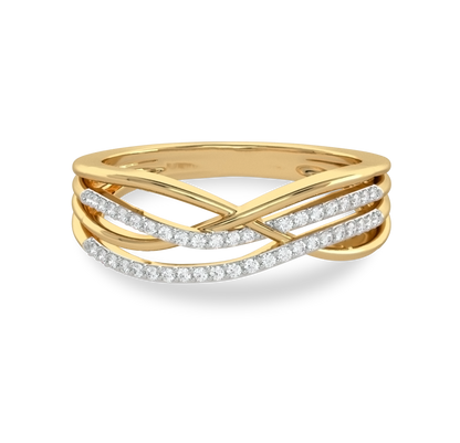 Delia Criss Cross Diamond Ring