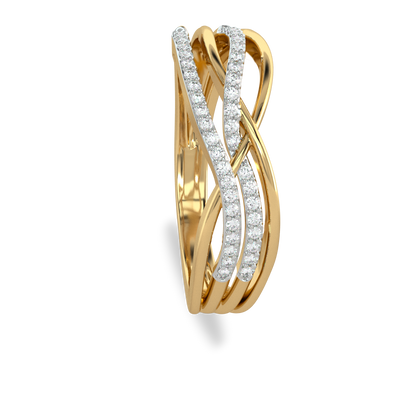 Delia Criss Cross Diamond Ring