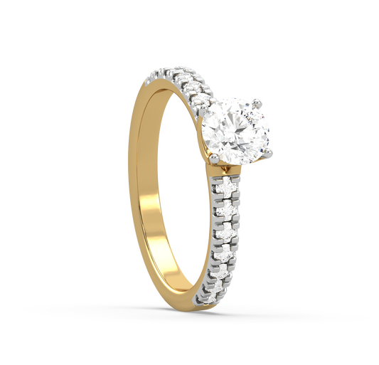 Harlee Ornate Solitaire Diamond Ring