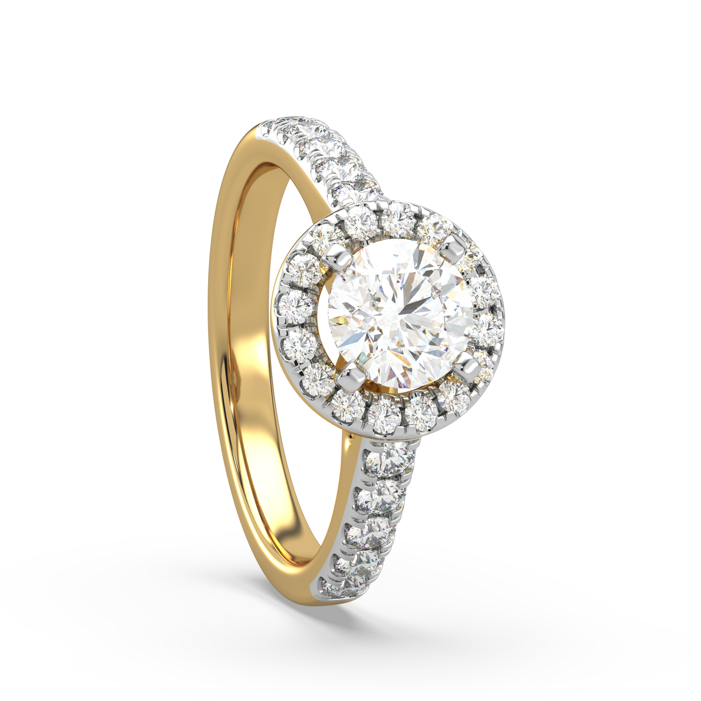 Georgia Halo Solitaire Diamond Ring