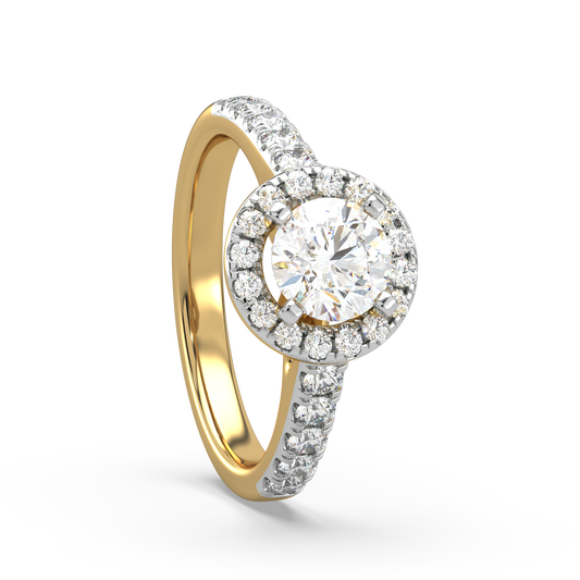 Georgia Halo Solitaire Diamond Ring