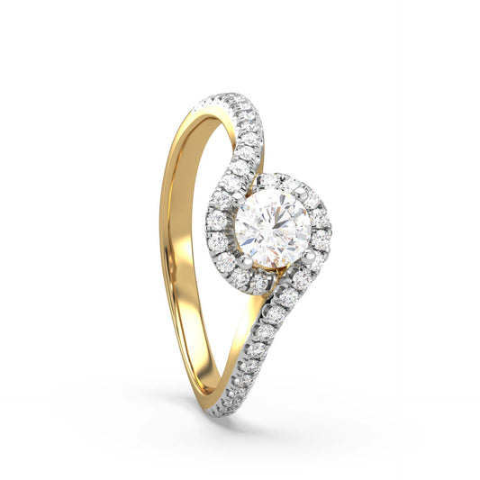 Jolie Halo Solitaire Diamond Ring