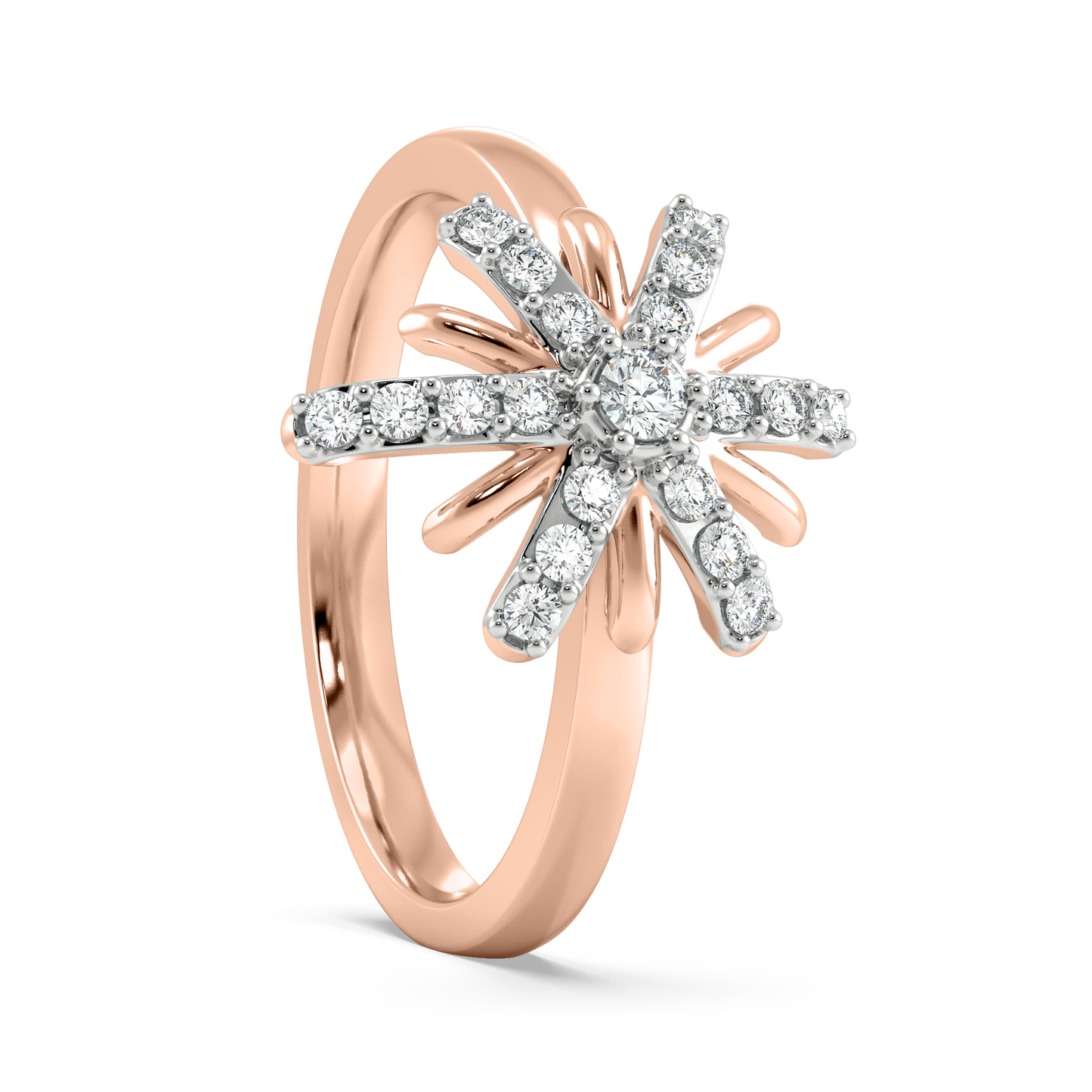 Diamond Ring for her in Rose Gold DRG22550