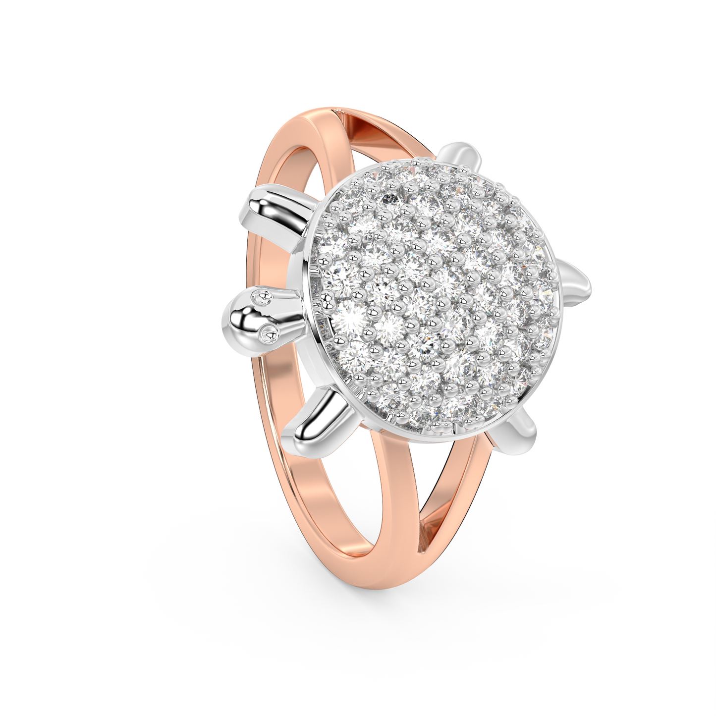 Diamond Ring for her in Rose & White Gold DRG22552