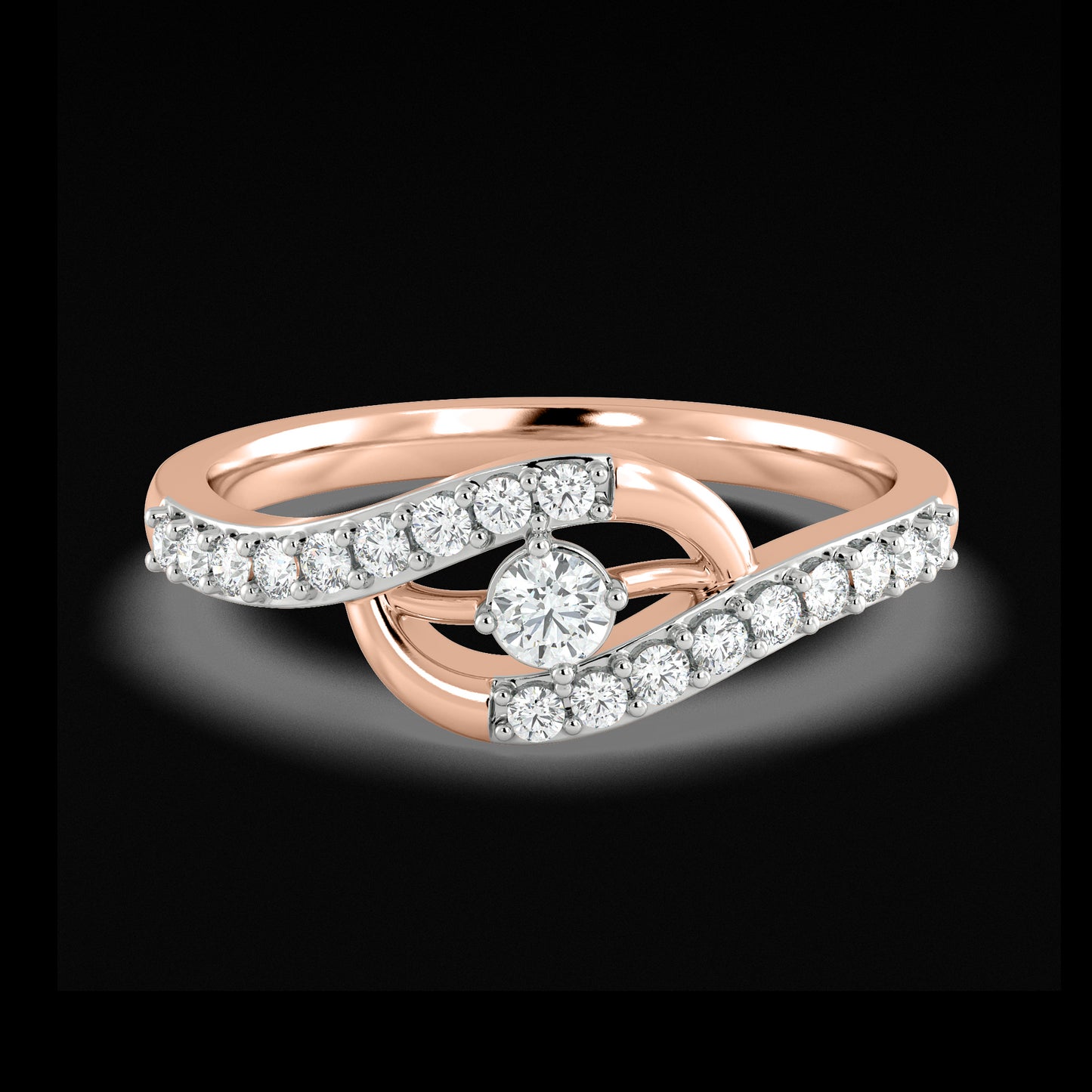 Diamond Ring for her in Rose Gold DRG22553