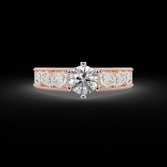 Diamond Ring for her in Rose & White Gold DRG22576