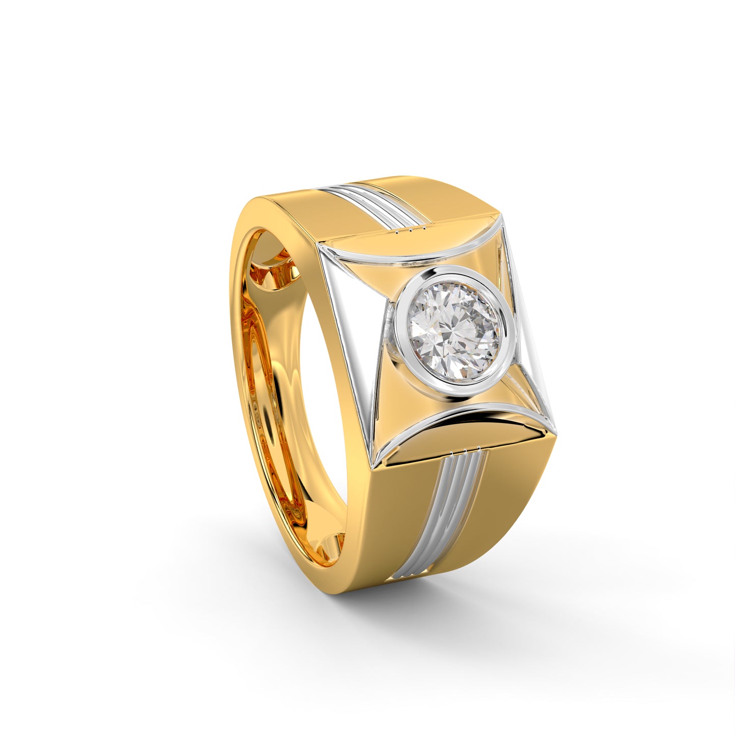 Diamond Ring for her in Yellow & White Gold DRG22582