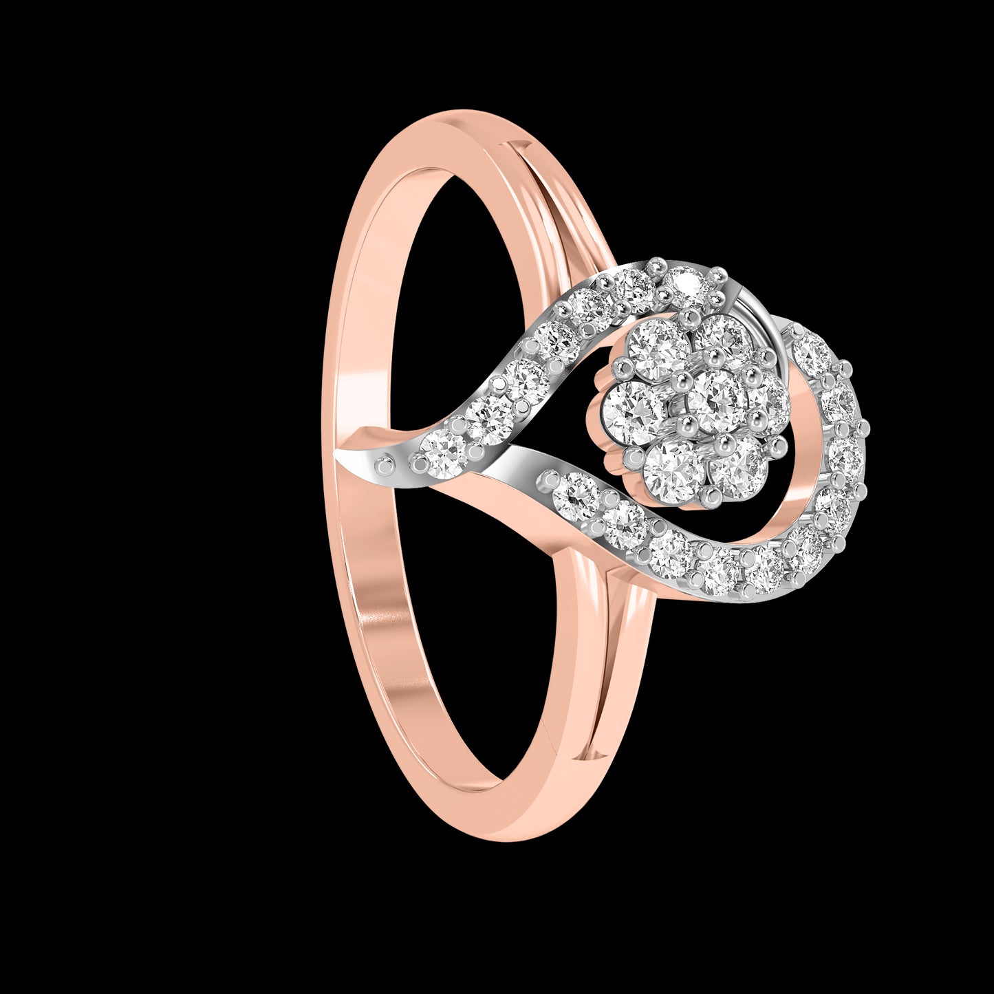 Diamond Ring for her in Rose Gold DRG22611