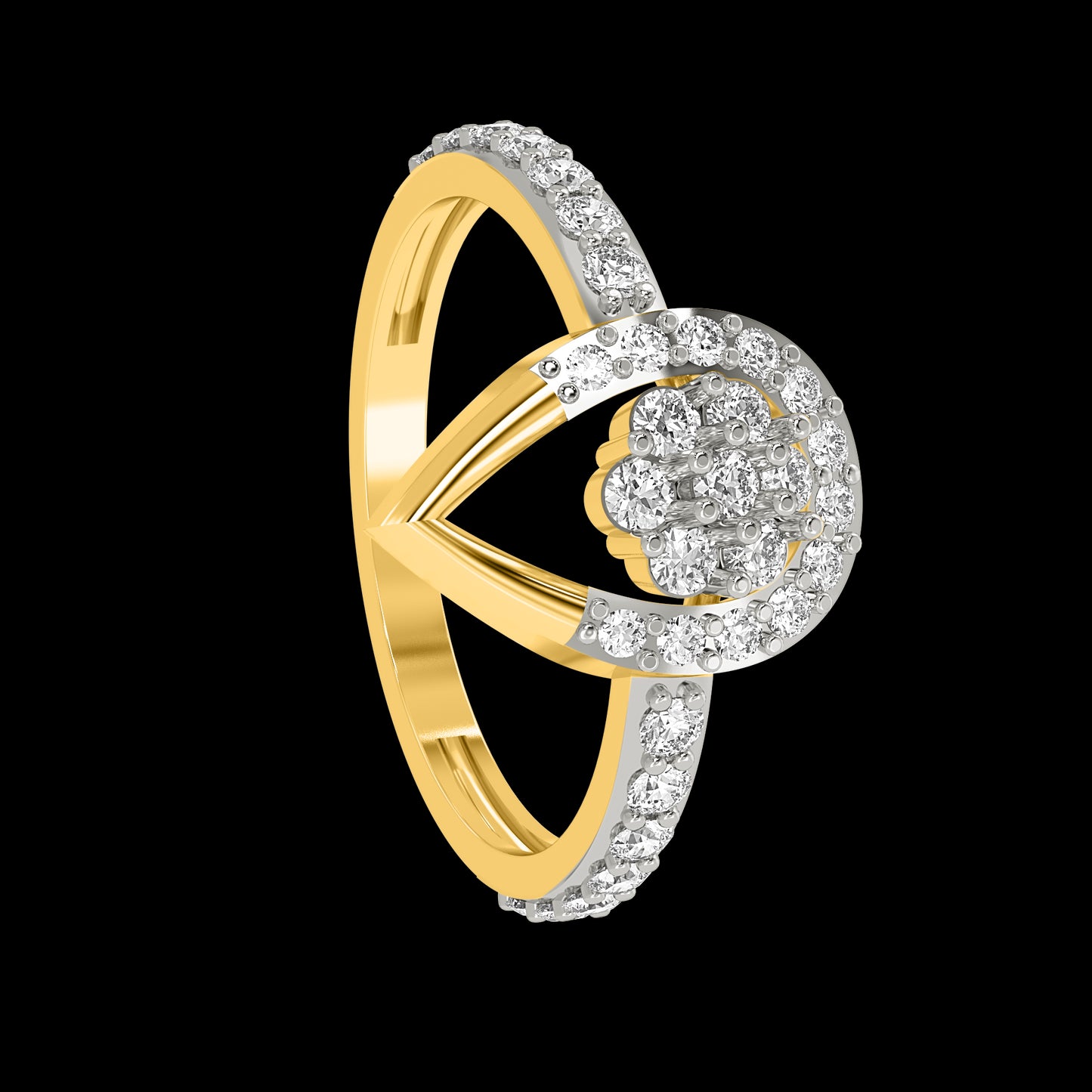 Diamond Ring for her in Yellow Gold DRG22613