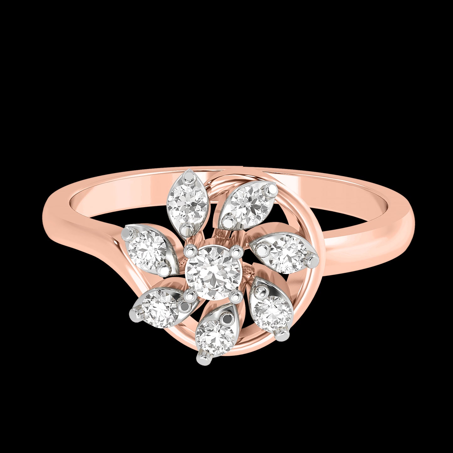 Diamond Ring for her in Rose Gold DRG22630