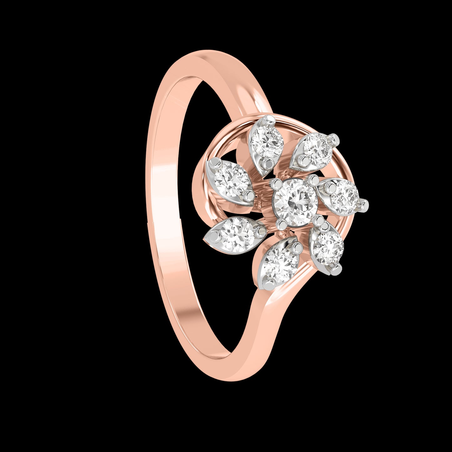 Diamond Ring for her in Rose Gold DRG22630