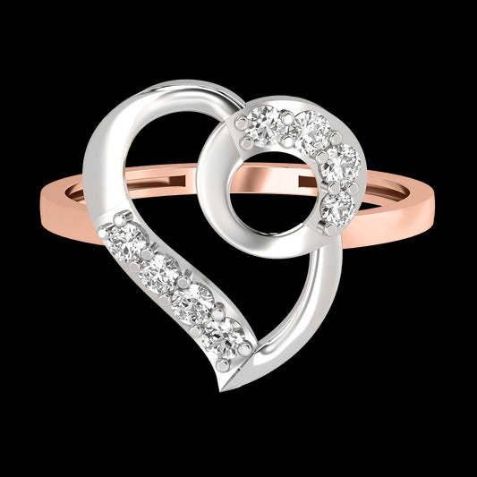 Diamond Ring for her in Rose & White Gold DRG22633