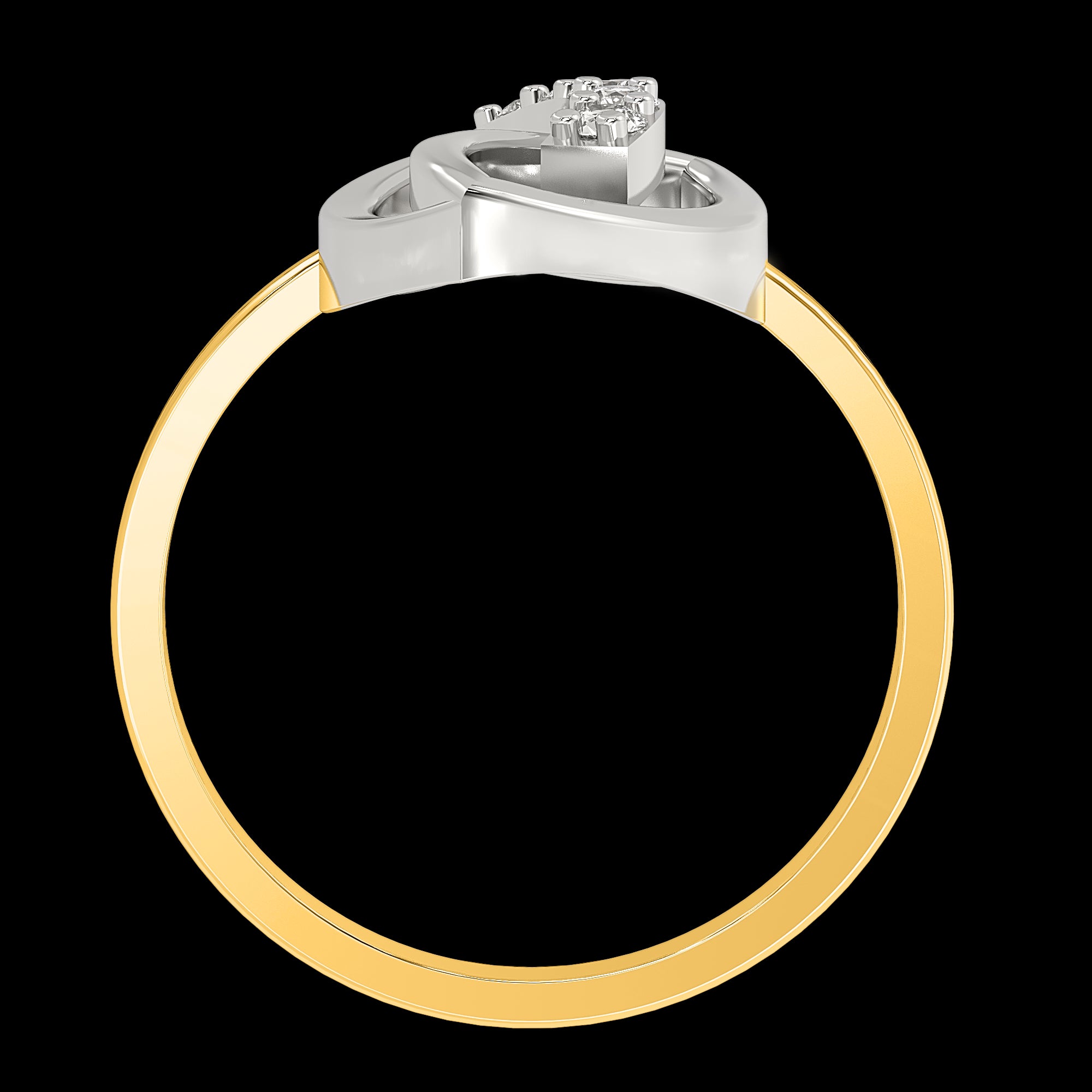 Diamond Ring for her in Yellow & White Gold DRG22634