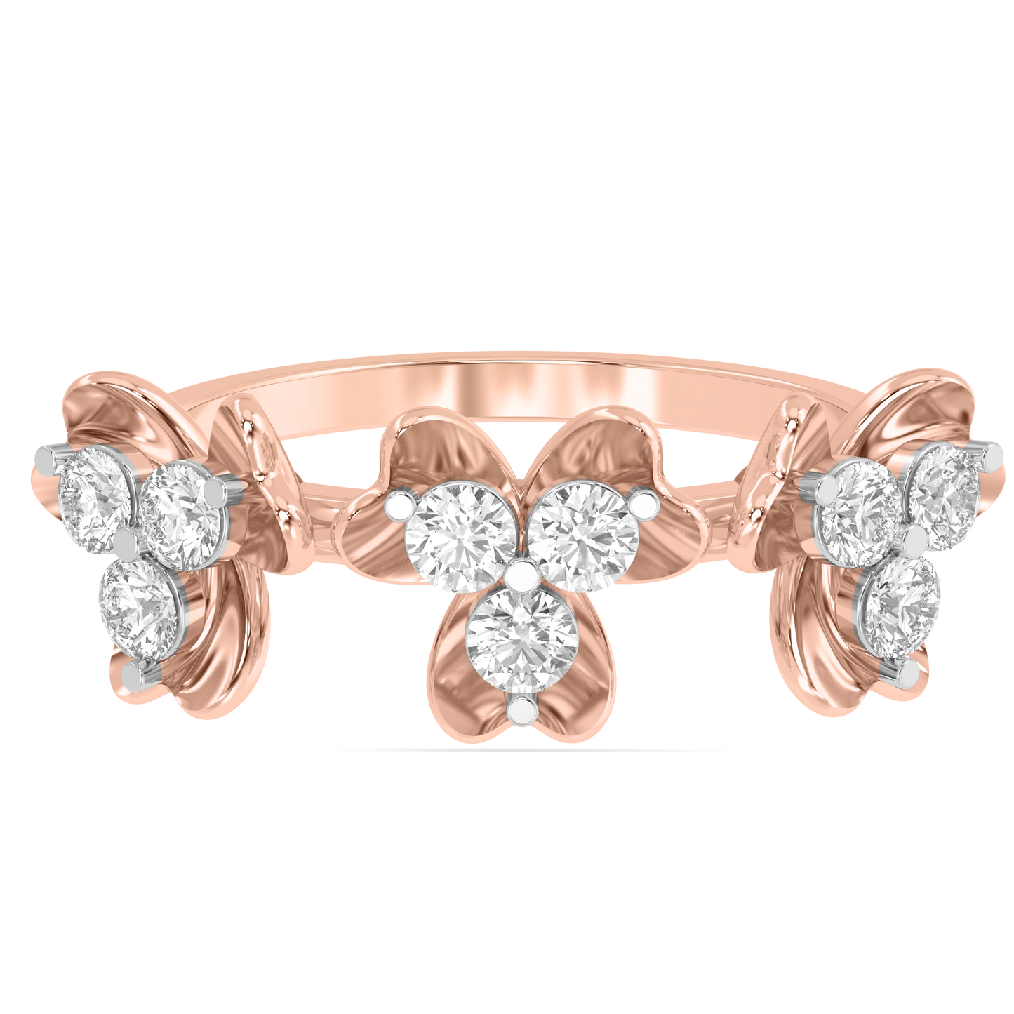 Diamond Ring for her in White & Rose Gold DRG22645