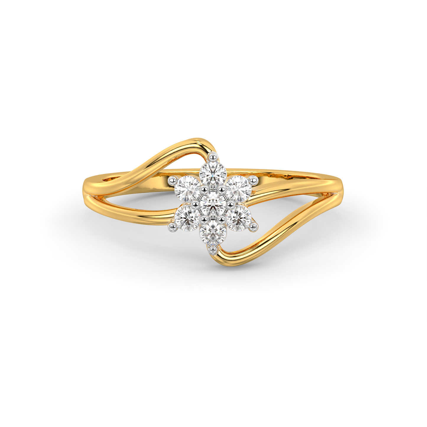 Diamond Ring for her in Yellow & White Gold DRG22656