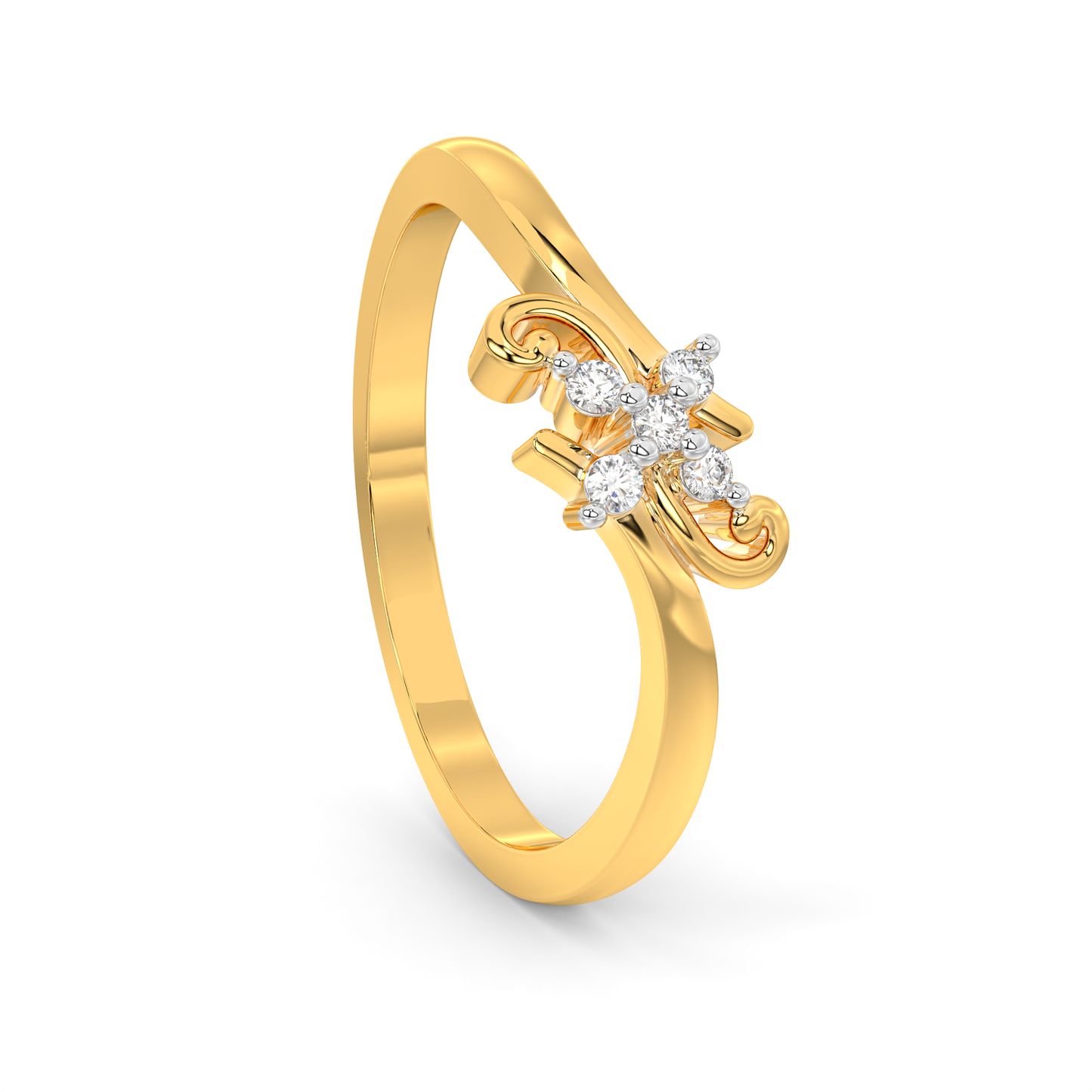 Diamond Ring for her in Yellow & White Gold DRG22673