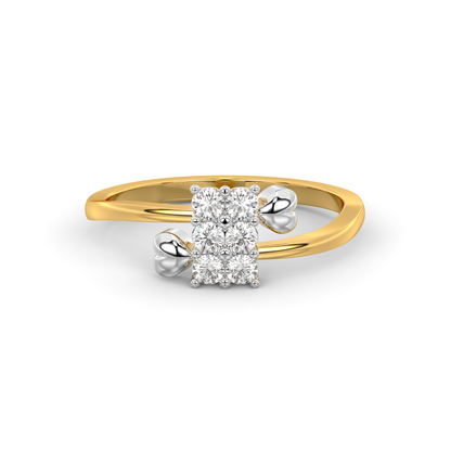 Diamond Ring for her in Yellow & White Gold DRG22686