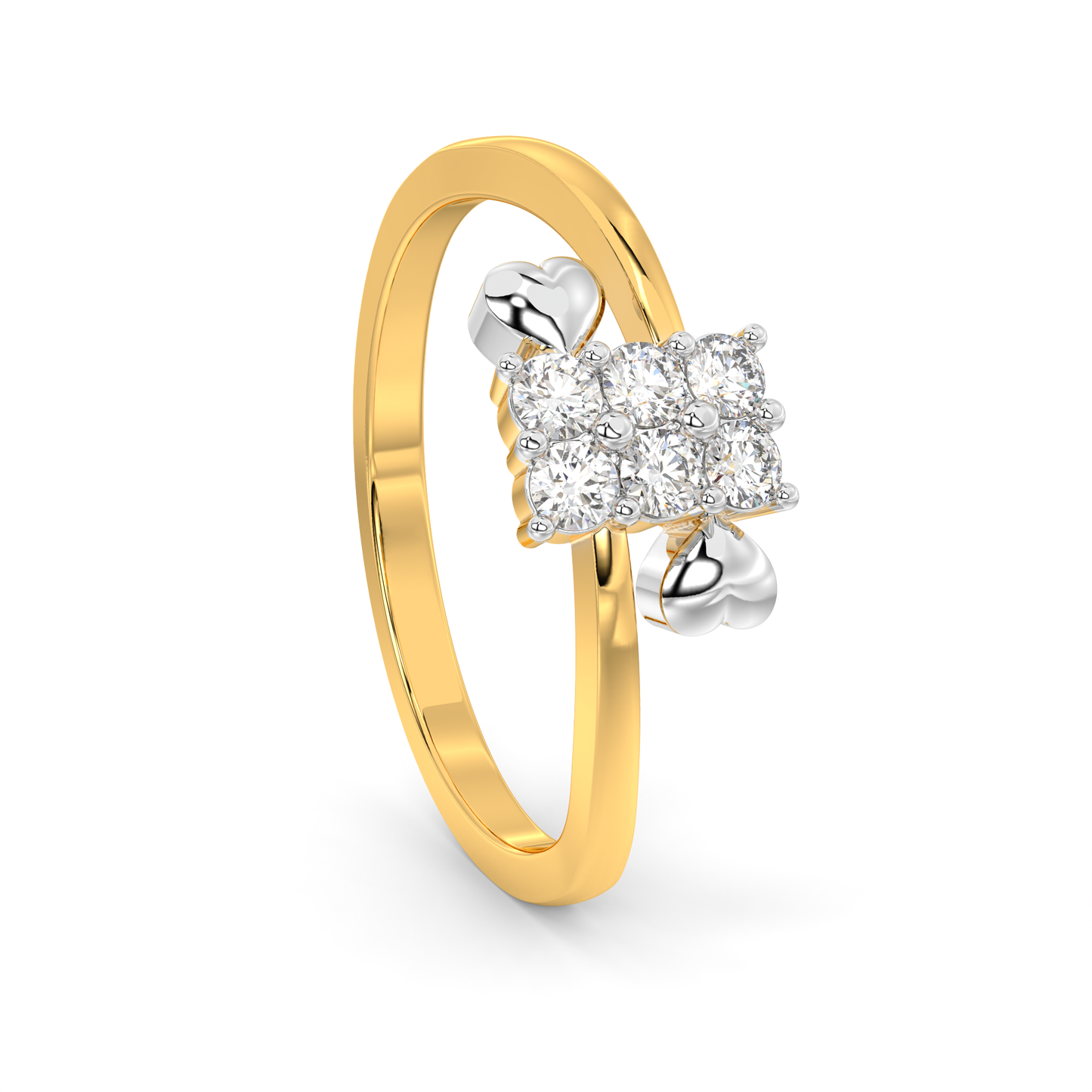 Diamond Ring for her in Yellow & White Gold DRG22686