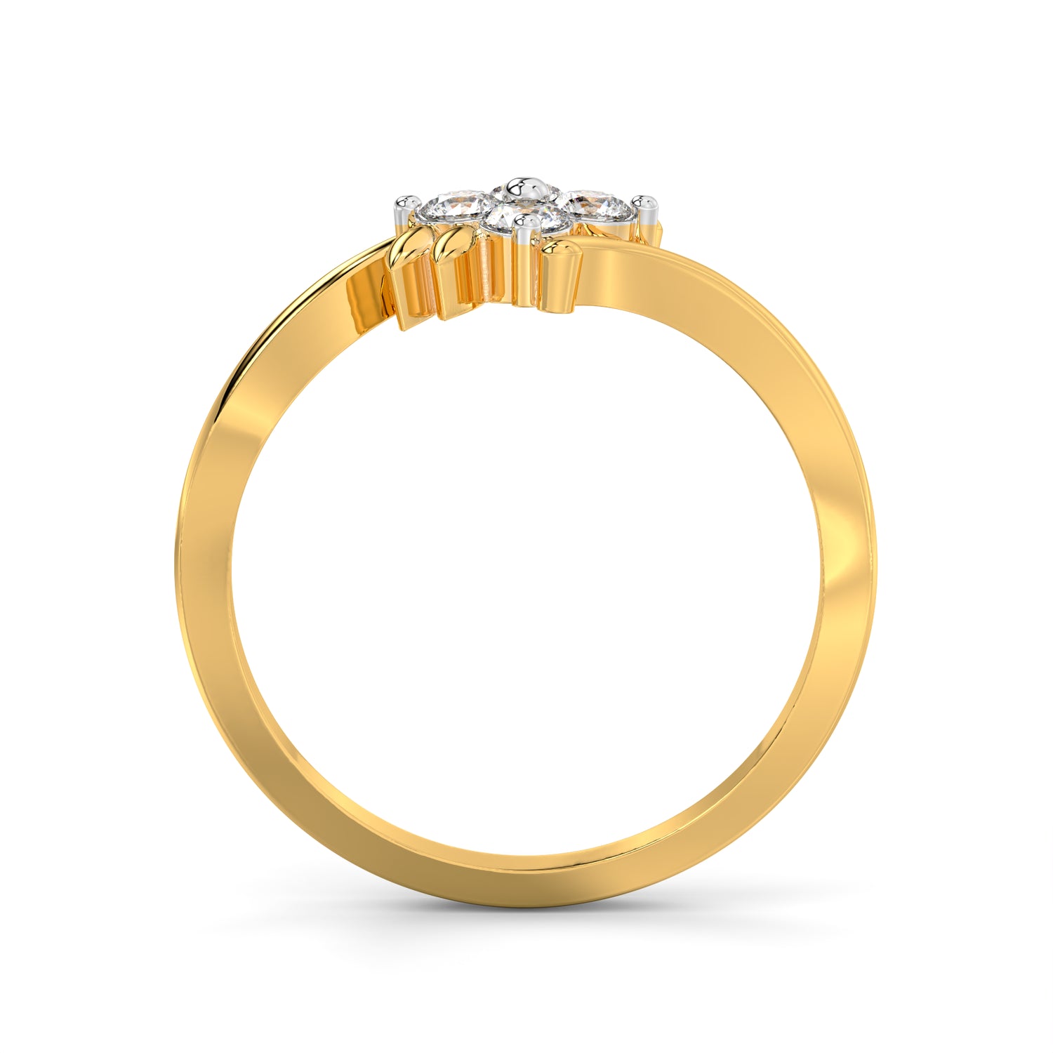 Diamond Ring for her in Yellow Gold DRG22690 – DIVAA by ORRA