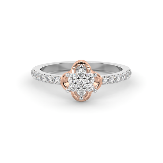 Diamond Ring for her in White & Rose Gold DRG22701