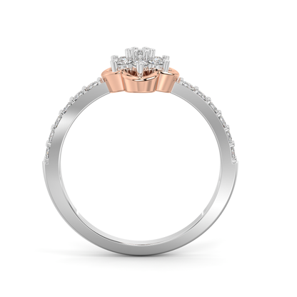 Diamond Ring for her in White & Rose Gold DRG22701