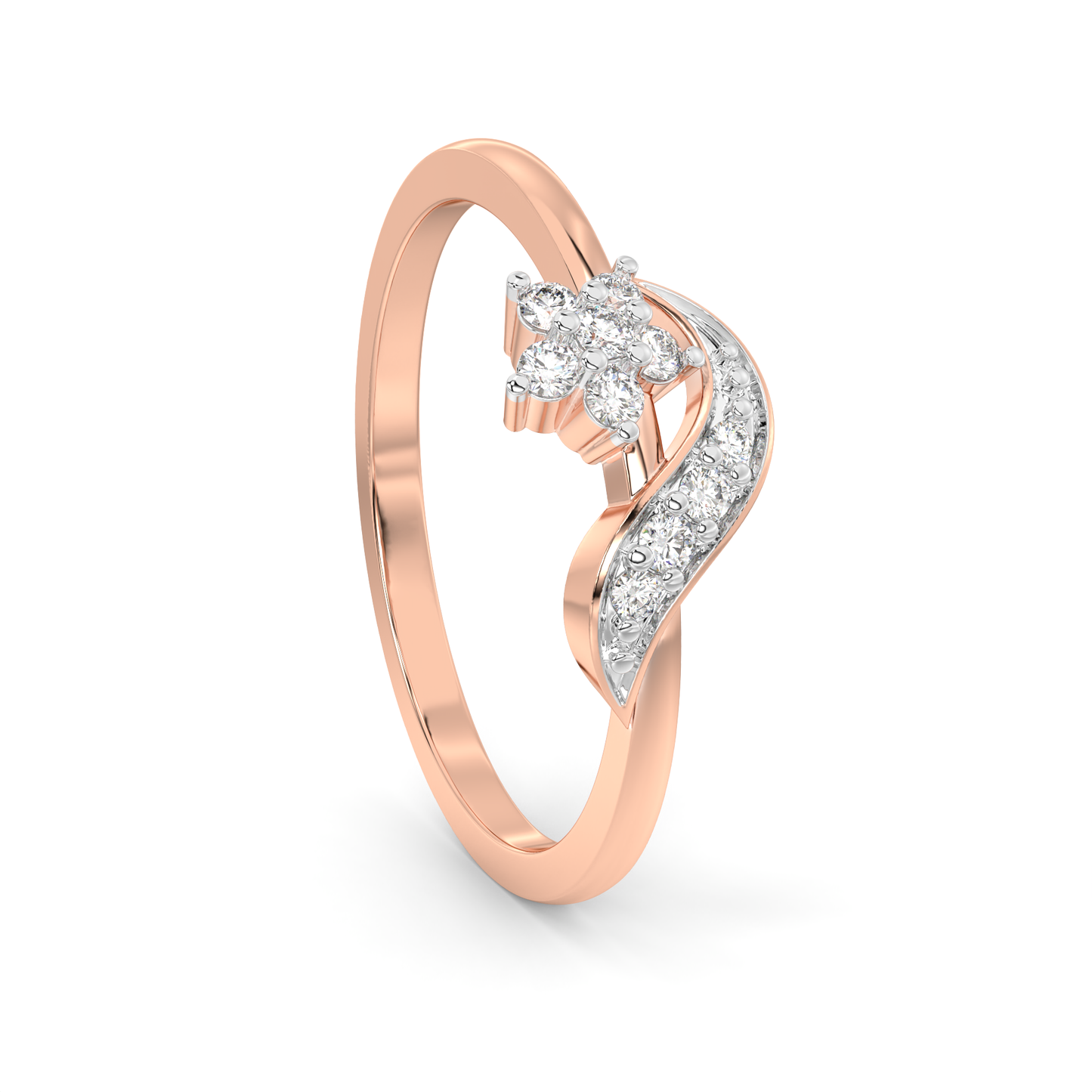 Diamond Ring for her in Rose & White Gold DRG22705