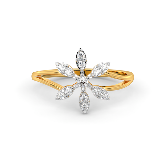 Diamond Ring for her in Yellow & White Gold DRG22707