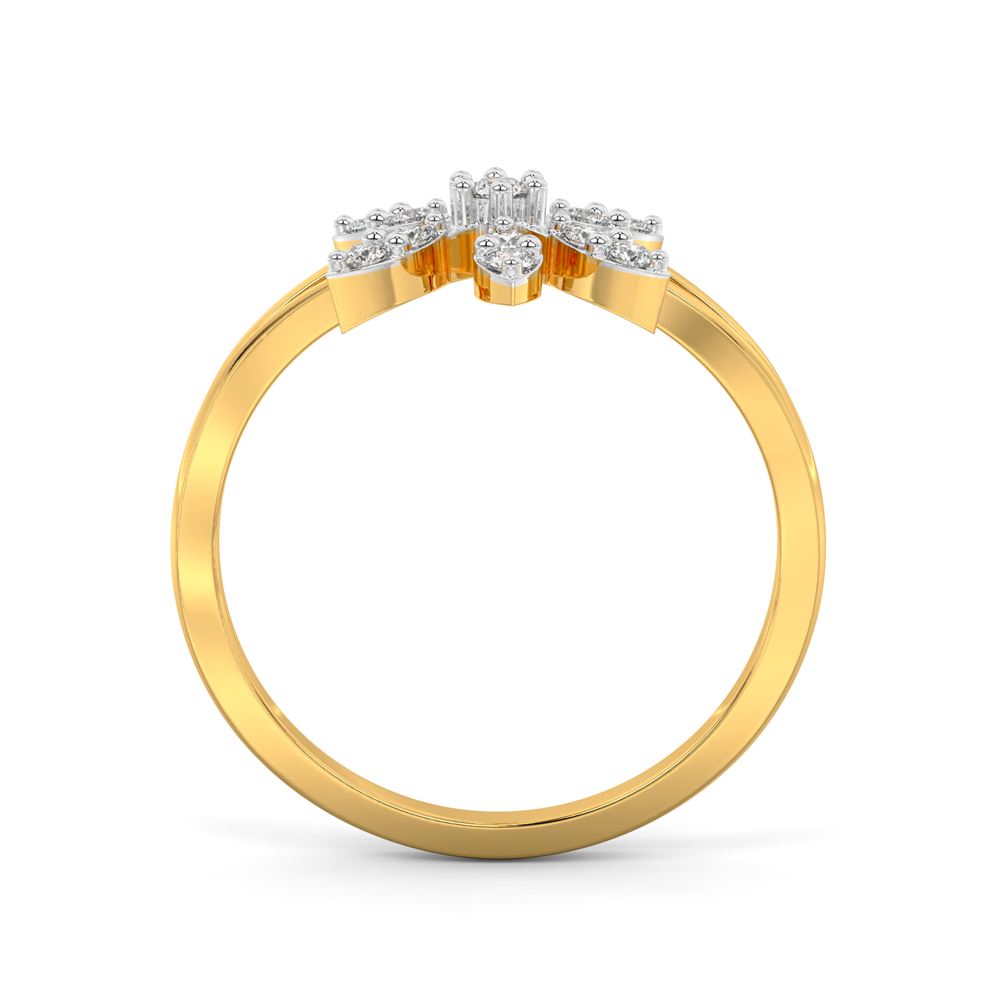 Diamond Ring for her in Yellow & White Gold DRG22707