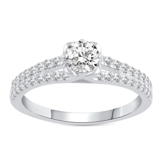 Diamond Ring for her in White Gold DRG23417